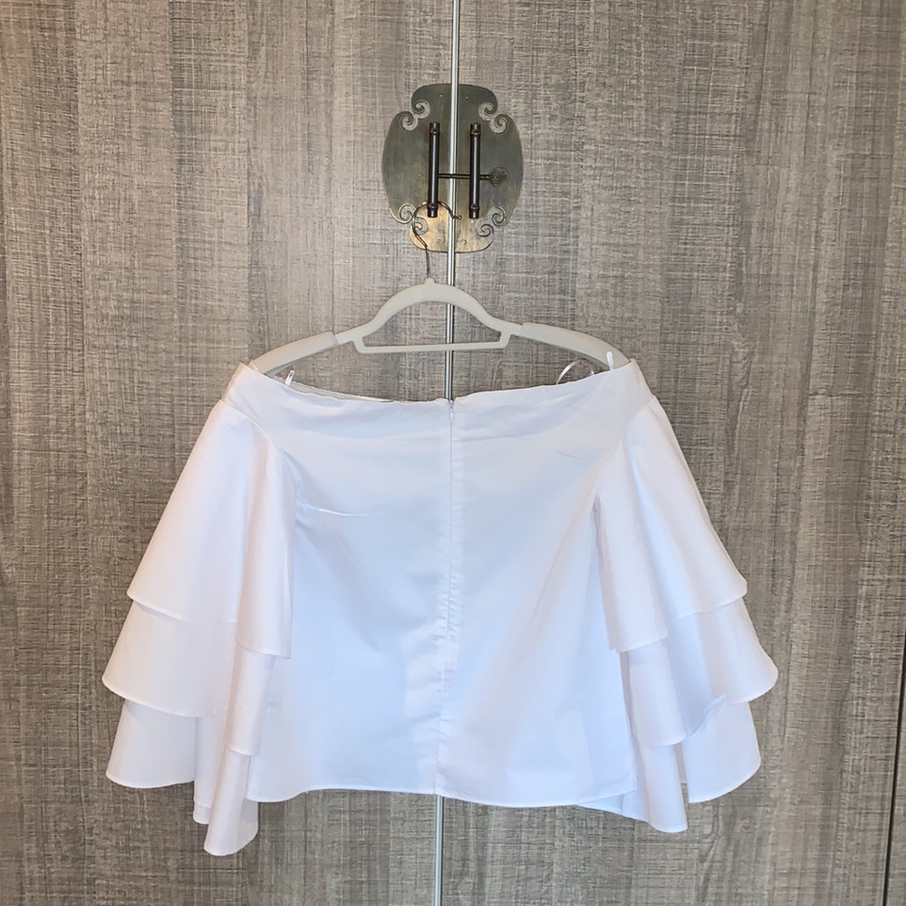 Revolve Endless Rose Tiered Bell‎ Sleeve Off The Shoulder Top - Picture 6 of 13